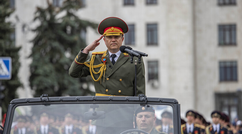 Victory Day Parade marches in central Lugansk to commemorate defeat of Nazism, Lugansk, May 9, 2021