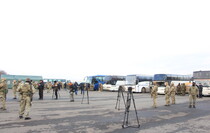 The prisoner exchange between Donbass Republics and Ukraine; Mayorsk checkpoint, 27 December 2017