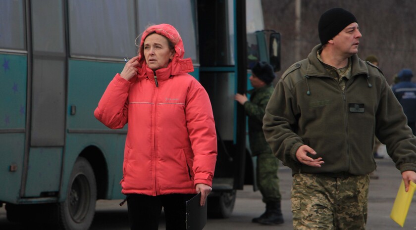 The prisoner exchange between Donbass Republics and Ukraine; Mayorsk checkpoint, 27 December 2017