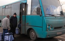 The prisoner exchange between Donbass Republics and Ukraine; Mayorsk checkpoint, 27 December 2017