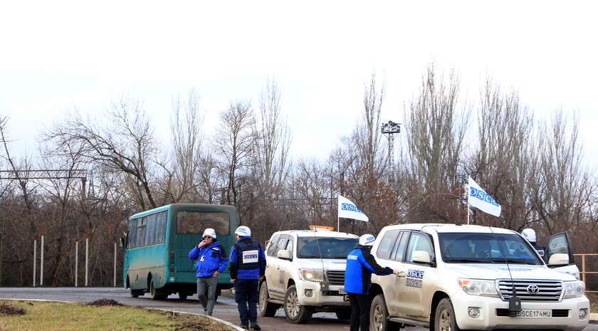 The prisoner exchange between Donbass Republics and Ukraine; Mayorsk checkpoint, 27 December 2017