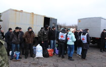 The prisoner exchange between Donbass Republics and Ukraine; Mayorsk checkpoint, 27 December 2017