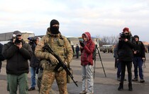 The prisoner exchange between Donbass Republics and Ukraine; Mayorsk checkpoint, 27 December 2017