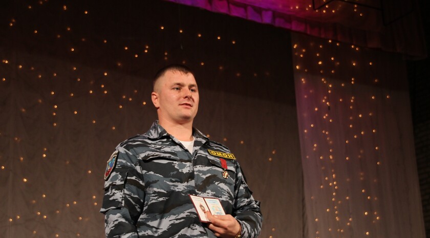 Торжественное собрание, посвященное 25-летию создания отряда "Беркут", Луганск, 16 января 2017 года