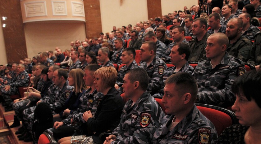 Торжественное собрание, посвященное 25-летию создания отряда "Беркут", Луганск, 16 января 2017 года