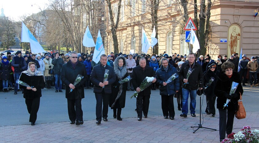 Митинг, посвященный 215-й годовщине со дня рождения Владимира Даля, Луганск, 22 ноября 2016 года