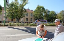 Рейд Минтранса по выявлению нелегальных перевозчиков в сфере такси, Луганск, 13 сентября 2016 года