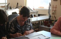 Группа по адаптации слабовидящих жителей ЛНР в Центре реабилитации инвалидов, Луганск, 5 апреля 2016 года