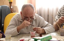 Группа по адаптации слабовидящих жителей ЛНР в Центре реабилитации инвалидов, Луганск, 5 апреля 2016 года