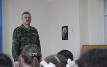 Урок мужества в луганской школе №19, Луганск, 19 февраля 2016 года