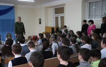 Урок мужества в луганской школе №19, Луганск, 19 февраля 2016 года