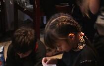 Посещение супругой главы ЛНР Ларисой Плотницкой детских домов семейного типа, Луганск, 18 декабря 2015 года