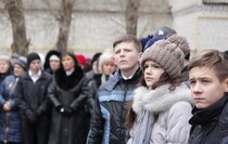 Открытие мемориальной доски в память о российских журналистах Игоре Корнелюке и Антоне Волошине, Металлист, 15 декабря 2015 года