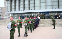 Похороны Героя Советского Союза Ивана Малько, Луганск, 5 ноября 2015 года
