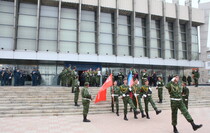 Похороны Героя Советского Союза Ивана Малько, Луганск, 5 ноября 2015 года