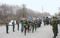 Похороны Героя Советского Союза Ивана Малько, Луганск, 5 ноября 2015 года