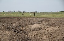 Испытание установки разминирование "Змей Горыныч" под Луганском, 27 мая 2015 года 