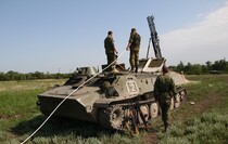 Испытание установки разминирование "Змей Горыныч" под Луганском, 27 мая 2015 года 