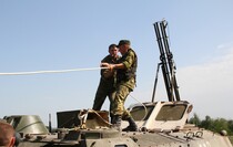 Испытание установки разминирование "Змей Горыныч" под Луганском, 27 мая 2015 года 