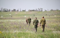 Испытание установки разминирование "Змей Горыныч" под Луганском, 27 мая 2015 года 