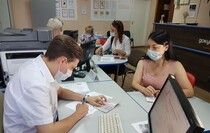 LPR residents receive their SNILS numbers in Russia, Gukovo, July 2, 2021