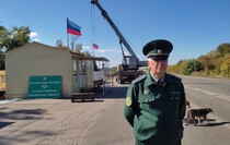 Демонтаж пунктов таможенного контроля на границе между ЛНР и ДНР, Чернухино, 1 октября 2021 года