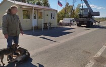 Демонтаж пунктов таможенного контроля на границе между ЛНР и ДНР, Чернухино, 1 октября 2021 года