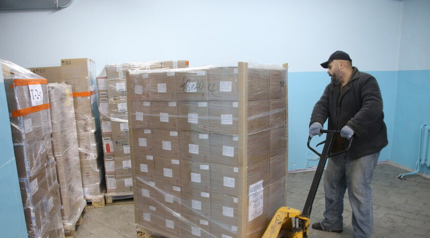 Прибытие в Республику 103-го гуманитарного конвоя МЧС РФ, Луганск, 14 октября 2021 года