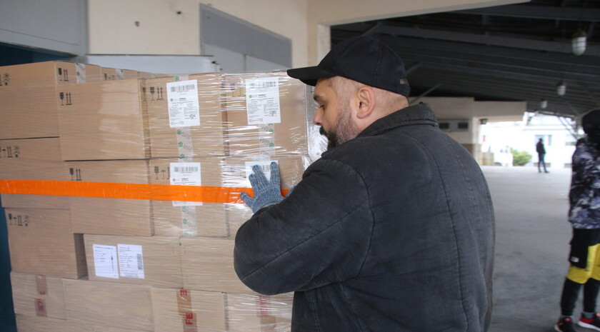 Прибытие в Республику 103-го гуманитарного конвоя МЧС РФ, Луганск, 14 октября 2021 года