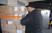 Прибытие в Республику 103-го гуманитарного конвоя МЧС РФ, Луганск, 14 октября 2021 года