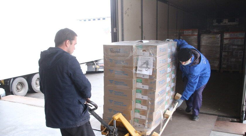 Прибытие в Республику 103-го гуманитарного конвоя МЧС РФ, Луганск, 14 октября 2021 года