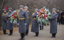 Возложение главами ЛНР и ДНР цветов к мемориальному комплексу "Не забудем, не простим!", Луганск, 2 ноября 2021 года