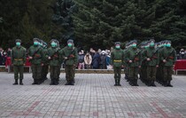 Принятие присяги на верность Республике призывниками Народной милиции ЛНР, Луганск, 4 ноября 2021 года