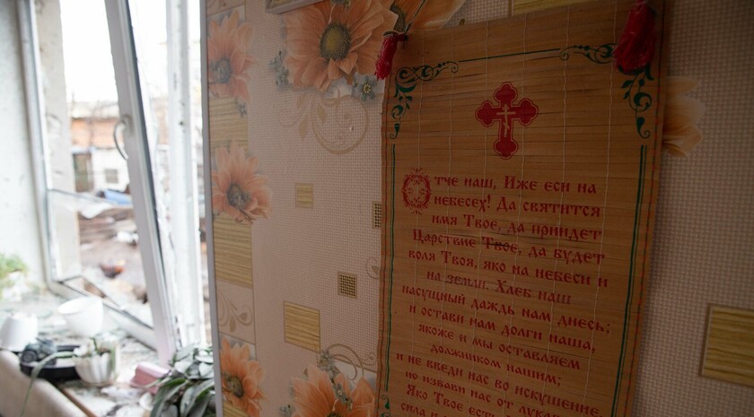 Последствия обстрела села Николаевка со стороны ВСУ, 30 ноября 2021 года