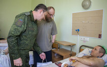 Награждение раненых защитников ЛНР, Луганск, 11 июня 2022 года