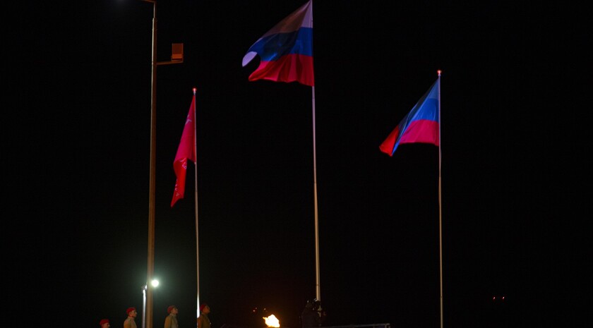 Церемония открытия обновленного мемориала "Непокоренные", Краснодон, 26 сентября 2022 года