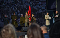 Открытие восстановленного после боевых действий памятника князю Игорю, Станица Луганская, 21 ноября 2022 года