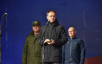 Открытие восстановленного после боевых действий памятника князю Игорю, Станица Луганская, 21 ноября 2022 года