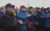Открытие восстановленного после боевых действий памятника князю Игорю, Станица Луганская, 21 ноября 2022 года