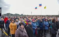 Открытие восстановленного после боевых действий памятника князю Игорю, Станица Луганская, 21 ноября 2022 года