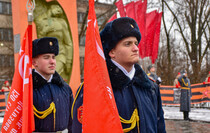 Митинг-реквием в честь 80-й годовщины освобождения Ворошиловграда от фашистов, Луганск, 14 февраля 2023 года